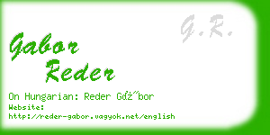 gabor reder business card